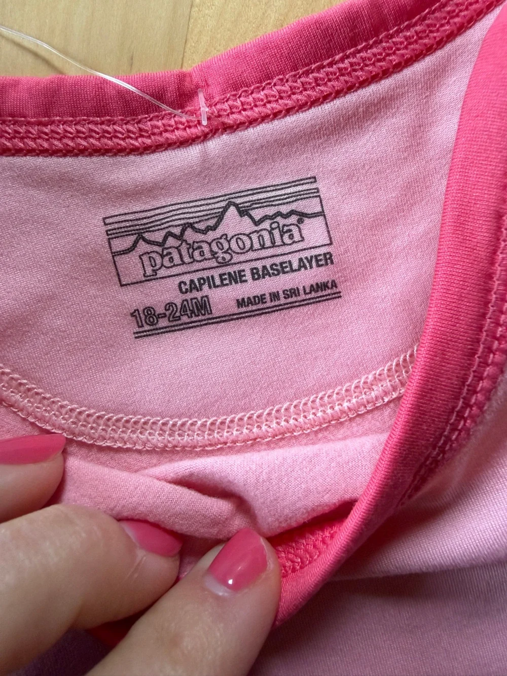 Patagonia Pink Two-Tone Girls Long-Sleeve Capilene Set